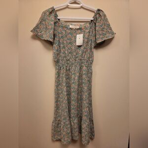 Monteau Floral Short Sleeve Summer Dress Size XS